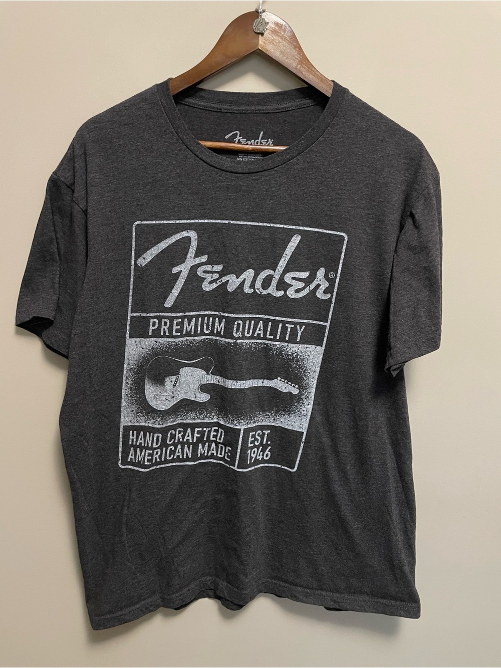 Fender Grey Graphic Print Tee Men’s XL